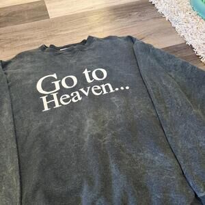 Vintage go to heaven ski like hell blackcombs sweatshirt XL